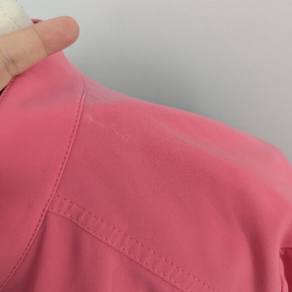 Women's St. John Pink Coral Blazer XL Small Flaw - Picture 4 of 8